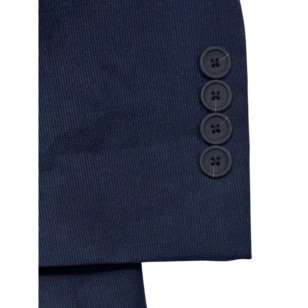 Jos A Bank 40S Navy Blue Traveler Blazer Jacket Sport Suit Coat Wool Stretch